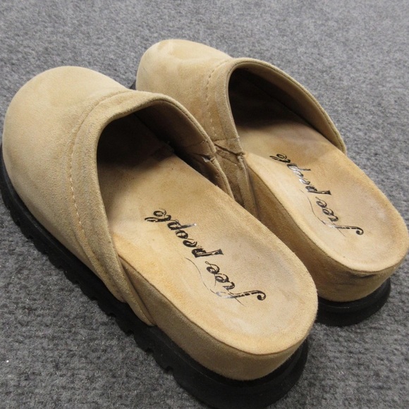 Free People Beige Suede Mules - Picture 3 of 6